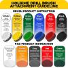 imageHolikme 11 Piece Drill Brush Attachment Set Scouring Pads Power Scrubber Brush Scrub Pads for Bathroom Surfaces Floor Tub Shower Grout Tile CornersCleaning Brush