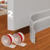imageHolikme 2 Pack Door Draft Stopper Sheets Rolls ampamp Strips Under Door Draft Blocker Insulator Doors Sweep Weather Stripping Noise Stopper Strong Adhesive WhiteTransparent