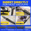 imageHolikme 2 Pieces Dryer Vent Cleaner Kit Dryer Lint Vacuum Attachment and Flexible Dryer Lint Brush Dryer Vent Vacuum Hose Attachment BlueBlack