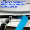 imageHolikme 2 Pieces Dryer Vent Cleaner Kit Dryer Lint Vacuum Attachment and Flexible Dryer Lint Brush Dryer Vent Vacuum Hose Attachment BlueBlue