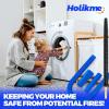 imageHolikme 2 Pieces Dryer Vent Cleaner Kit Dryer Lint Vacuum Attachment and Flexible Dryer Lint Brush Dryer Vent Vacuum Hose Attachment BlueDark Blue