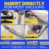 imageHolikme 2 Pieces Dryer Vent Cleaner Kit Dryer Lint Vacuum Attachment and Flexible Dryer Lint Brush Dryer Vent Vacuum Hose Attachment BlueGray