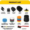 imageHolikme 22Pack Drill Brush Attachments SetScrub Pads ampamp Sponge Buffing PadsPower Scrubber BrushCar Polishing Pad KitWax Applicator PadCar Cleaning KitMasonry BrushesCleaning SuppliesBlack