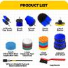 imageHolikme 22Pack Drill Brush Attachments SetScrub Pads ampamp Sponge Buffing PadsPower Scrubber BrushCar Polishing Pad KitWax Applicator PadCar Cleaning KitMasonry BrushesCleaning SuppliesBlue