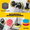 imageHolikme 22Pack Drill Brush Attachments SetScrub Pads ampamp Sponge Buffing PadsPower Scrubber BrushCar Polishing Pad KitWax Applicator PadCar Cleaning KitMasonry BrushesCleaning SuppliesYellow