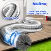 imageHolikme 30 Feet Dryer Vent Cleaner Kit Flexible Lint Brush with Drill Attachment Fireplace Chimney Brushes Extends Up to 30 Feet for Easy Cleaning Use with or Without a Power DrillGray