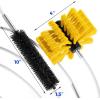 imageHolikme 30 Feet Dryer Vent Cleaner Kit Flexible Lint Brush with Drill Attachment Fireplace Chimney Brushes Extends Up to 30 Feet for Easy Cleaning Use with or Without a Power DrillYellow