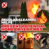 imageHolikme 30 Feet Dryer Vent Cleaner Kit Flexible Lint Brush with Drill Attachment Fireplace Chimney Brushes Extends Up to 30 Feet for Easy Cleaning Use with or Without a Power DrillGray