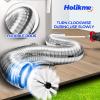 imageHolikme 30 Feet Dryer Vent Cleaner Kit Flexible Lint Brush with Drill Attachment Fireplace Chimney Brushes Extends Up to 30 Feet for Easy Cleaning Use with or Without a Power DrillWhite