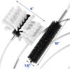 imageHolikme 30 Feet Dryer Vent Cleaner Kit Flexible Lint Brush with Drill Attachment Fireplace Chimney Brushes Extends Up to 30 Feet for Easy Cleaning Use with or Without a Power DrillWhite