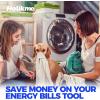 imageHolikme 30 Feet Dryer Vent Cleaner Kit Flexible Lint Brush with Drill Attachment Fireplace Chimney Brushes Extends Up to 30 Feet for Easy Cleaning Use with or Without a Power DrillYellow