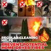 imageHolikme 30 Feet Dryer Vent Cleaner Kit Flexible Lint Brush with Drill Attachment Fireplace Chimney Brushes Extends Up to 30 Feet for Easy Cleaning Use with or Without a Power DrillYellow