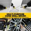 imageHolikme 30Pack Drill Brush Attachments SetScrub Pads ampamp Sponge Power Scrubber Brush with Extend Long Attachment All Purpose Clean for Grout Tiles Sinks Car Polishing PadsYellow