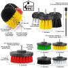 imageHolikme 33piece Drill Brush Attachments Set Scrub Pads Sponge Power Scrubber Brush with Rotate Extend Long Attachment All purpose Clean for Grout Tiles Sinks Bathtub Bathroom Kitchen Automobile
