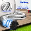 imageHolikme 40 Feet Dryer Vent Cleaner Kit Flexible Lint Brush with Drill Attachment Extends Up to 40 Feet for Easy Cleaning Synthetic Brush Head Use with or Without a Power Drill40feet