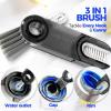 imageHolikme 6 Pack Bottle Brush Set 14quot Long Handle Stainless Steel Bottle Cleaner Brush 3 Straw Brushes 3in1 Bottle Cleaning Brush for Water Bottle Antistatic Lab Brushes Straws BlackBlack