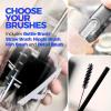 imageHolikme 6 Pack Bottle Brush Set 14quot Long Handle Stainless Steel Bottle Cleaner Brush 3 Straw Brushes 3in1 Bottle Cleaning Brush for Water Bottle Antistatic Lab Brushes Straws BlackBlack