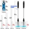 imageHolikme 6 Pack Bottle Brush Set 14quot Long Handle Stainless Steel Bottle Cleaner Brush 3 Straw Brushes 3in1 Bottle Cleaning Brush for Water Bottle Antistatic Lab Brushes Straws BlackBluewhite