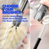 imageHolikme 6 Pack Bottle Brush Set 14quot Long Handle Stainless Steel Bottle Cleaner Brush 3 Straw Brushes 3in1 Bottle Cleaning Brush for Water Bottle Antistatic Lab Brushes Straws BlackYellow
