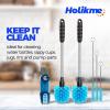imageHolikme 6 Pack Bottle Brush Set 14quot Long Handle Stainless Steel Bottle Cleaner Brush 3 Straw Brushes 3in1 Bottle Cleaning Brush for Water Bottle Antistatic Lab Brushes Straws BlackBlue
