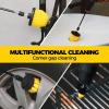 imageHolikme 6Pack Drill Brush Power Scrubber Cleaning Brush Extended Long Attachment Set All Purpose Drill Scrub Brushes Kit for Grout Floor Tub Shower Tile Bathroom and Kitchen SurfaceYellowBlack