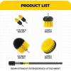 imageHolikme 6Pack Drill Brush Power Scrubber Cleaning Brush Extended Long Attachment Set All Purpose Drill Scrub Brushes Kit for Grout Floor Tub Shower Tile Bathroom and Kitchen SurfaceYellowYellow