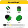 imageHolikme 6Pack Drill Brush Power Scrubber Cleaning Brush Extended Long Attachment Set All Purpose Drill Scrub Brushes Kit for Grout Floor Tub Shower Tile Bathroom and Kitchen SurfaceYellowGreen