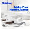 imageHolikme 7 Pack Deep Cleaning Brush Set Scrub Pads with Scraper Tip for Pool Walls Bathroom Grout Floor Tub Shower and Kitchen Surface GreenBrown