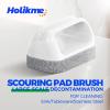 imageHolikme 7 Pack Deep Cleaning Brush Set Scrub Pads with Scraper Tip for Pool Walls Bathroom Grout Floor Tub Shower and Kitchen Surface GreenGreen