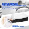 imageHolikme 7 Pack Deep Cleaning Brush Set Scrub Pads with Scraper Tip for Pool Walls Bathroom Grout Floor Tub Shower and Kitchen Surface GreenNegro