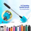 imageHolikme Bottle Brush Tube Cleaning Lab Set with Long Handle Cup Cleaner for Washing Narrow Neck Beer Wine Decanter Pipes Lids Sinks Cap Covers WhiteAzul