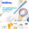 imageHolikme Bottle Brush Tube Cleaning Lab Set with Long Handle Cup Cleaner for Washing Narrow Neck Beer Wine Decanter Pipes Lids Sinks Cap Covers WhiteAzul