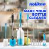 imageHolikme Bottle Brush Tube Cleaning Lab Set with Long Handle Cup Cleaner for Washing Narrow Neck Beer Wine Decanter Pipes Lids Sinks Cap Covers WhiteAzul