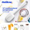 imageHolikme Bottle Brush Tube Cleaning Lab Set with Long Handle Cup Cleaner for Washing Narrow Neck Beer Wine Decanter Pipes Lids Sinks Cap Covers WhiteWhite