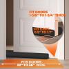 imageHolikme Door Draft Stopper Door Sweep Weather Stripping Noise Blocker Window Breeze Blocker Adjustable Door Sweeps GreyBlack