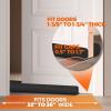 imageHolikme Door Draft Stopper Door Sweep Weather Stripping Noise Blocker Window Breeze Blocker Adjustable Door Sweeps GreyBlack