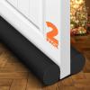imageHolikme Door Draft Stopper Door Sweep Weather Stripping Noise Blocker Window Breeze Blocker Adjustable Door Sweeps GreyBlack