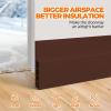 imageHolikme Door Draft Stopper Under Door Draft Blocker Insulator Doors Sweep Weather Stripping Noise Stopper Strong Adhesive WhiteBrown