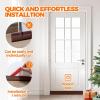 imageHolikme Door Draft Stopper Under Door Draft Blocker Insulator Doors Sweep Weather Stripping Noise Stopper Strong Adhesive WhiteBrown