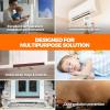 imageHolikme Door Draft Stopper Under Door Draft Blocker Insulator Doors Sweep Weather Stripping Noise Stopper Strong Adhesive WhiteBrown
