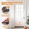 imageHolikme Door Draft Stopper Under Door Draft Blocker Insulator Doors Sweep Weather Stripping Noise Stopper Strong Adhesive WhiteGray
