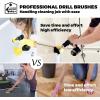 imageHolikme Drill Brush Attachments Set Power Scrubber Brush with Extend Long Attachment All Purpose Clean for Grout Tiles Sinks Bathtub Bathroom Kitchen