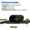 imageHolikme Garage Door Seals Bottom Rubber Flexible Rubber Garage Door Seal Garage Door Weather Stripping Kit Seal Strip Replacement 516 Inch TEnd 374 Inch Width 17Ft Black11FT