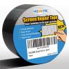 imageHolikme Window Screen Repair Tape Door Window Fly Lanai Screen Repair kit Patch Tape Strong Adhesive Long Lasting Fiberglass Covering Wire Mesh Repair Tape Seal for Repair Holes Tears 2quotW80quotL GreyBlack
