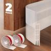 imageHolikme 2 Pack Door Draft Stopper Sheets Rolls ampamp Strips Under Door Draft Blocker Insulator Doors Sweep Weather Stripping Noise Stopper Strong Adhesive WhiteTransparent