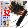 imageHolikme 32 Feet Dryer Vent Cleaner Kit Lint RemoverFireplace Chimney Brushes Extends Up to 32 Feet Synthetic Brush Head Use with or Without a Power Drill32eet