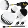 imageHolikme 6Pack Drill Brush Power Scrubber Cleaning Brush Extended Long Attachment Set All Purpose Drill Scrub Brushes Kit for Grout Floor Tub Shower Tile Bathroom and Kitchen SurfaceYellowWhite