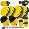 imageHolikme Drill Brush Attachments Set Power Scrubber Brush with Extend Long Attachment All Purpose Clean for Grout Tiles Sinks Bathtub Bathroom Kitchen