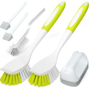 imageHolikme 6Pack Kitchen Cleaning Brush GreenAmarillo