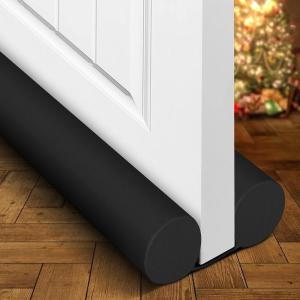 imageHolikme Door Draft Stopper Door Sweep Weather Stripping Noise Blocker Window Breeze Blocker Adjustable Door Sweeps GreyBlack